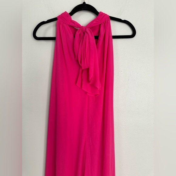 VINCE CAMUTO Halter-Neck Wide-Leg Jumpsuit in Pomegranate Pink size Medium. NWT - Picture 7 of 11